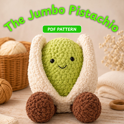 Crochet Jumbo Pistachio Amigurumi Pattern
