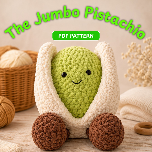 Crochet Jumbo Pistachio Amigurumi Pattern