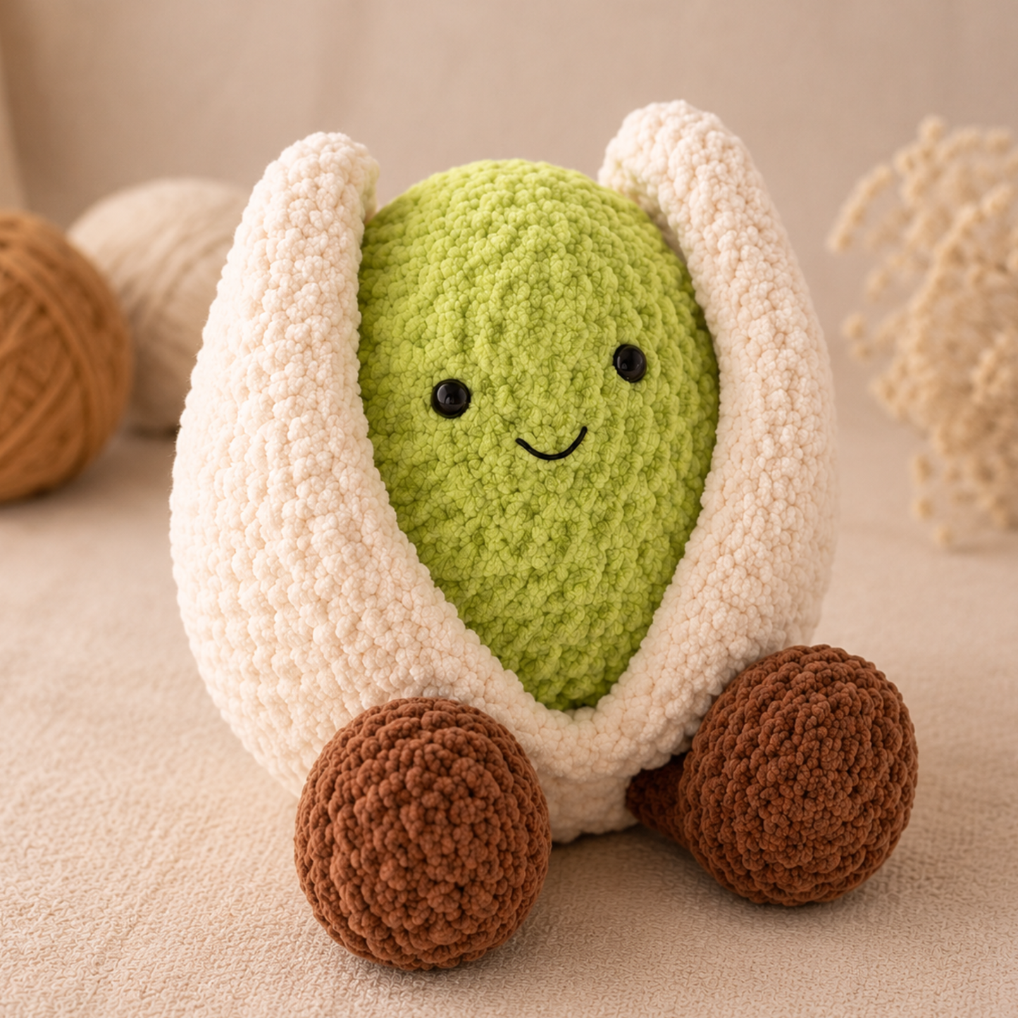 Crochet Jumbo Pistachio Amigurumi Pattern