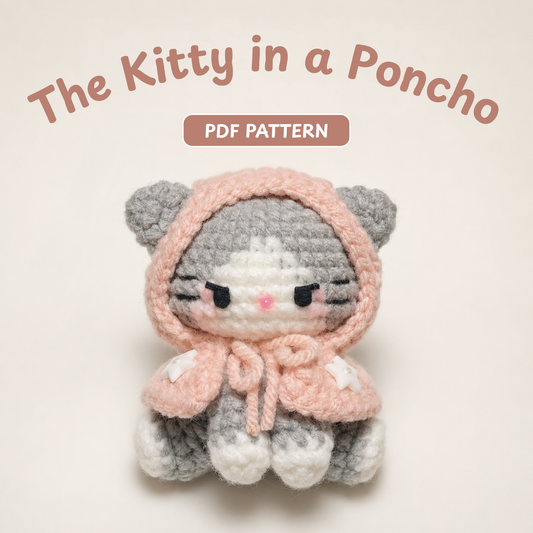 Crochet Poncho Kitty Amigurumi Pattern