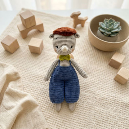 Crochet Labada Rhino Amigurumi Pattern