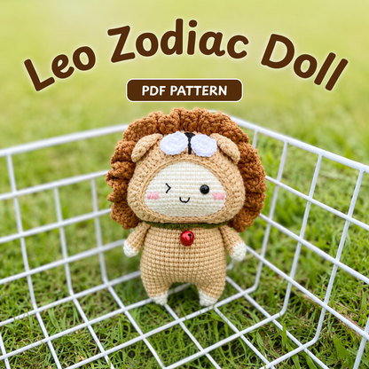 Crochet Leo Zodiac Keychain Pattern