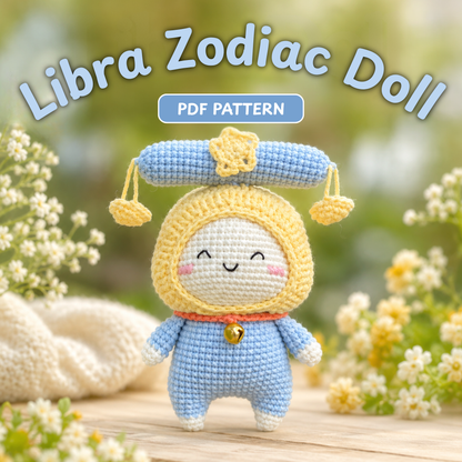 Crochet Libra Zodiac Keychain Pattern