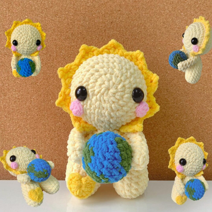 Lumi the Sun Baby Crochet Pattern (Amigurumi with Planet Earth)