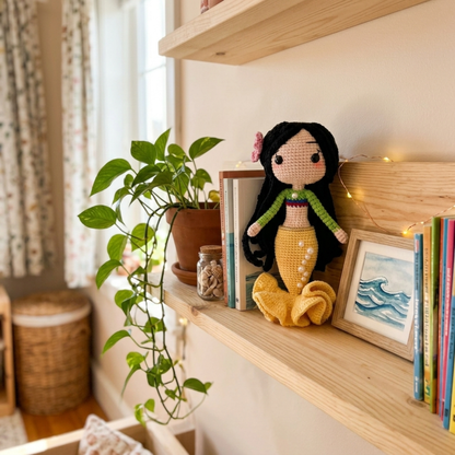 Crochet Mermaid Princess Mulan Doll Pattern