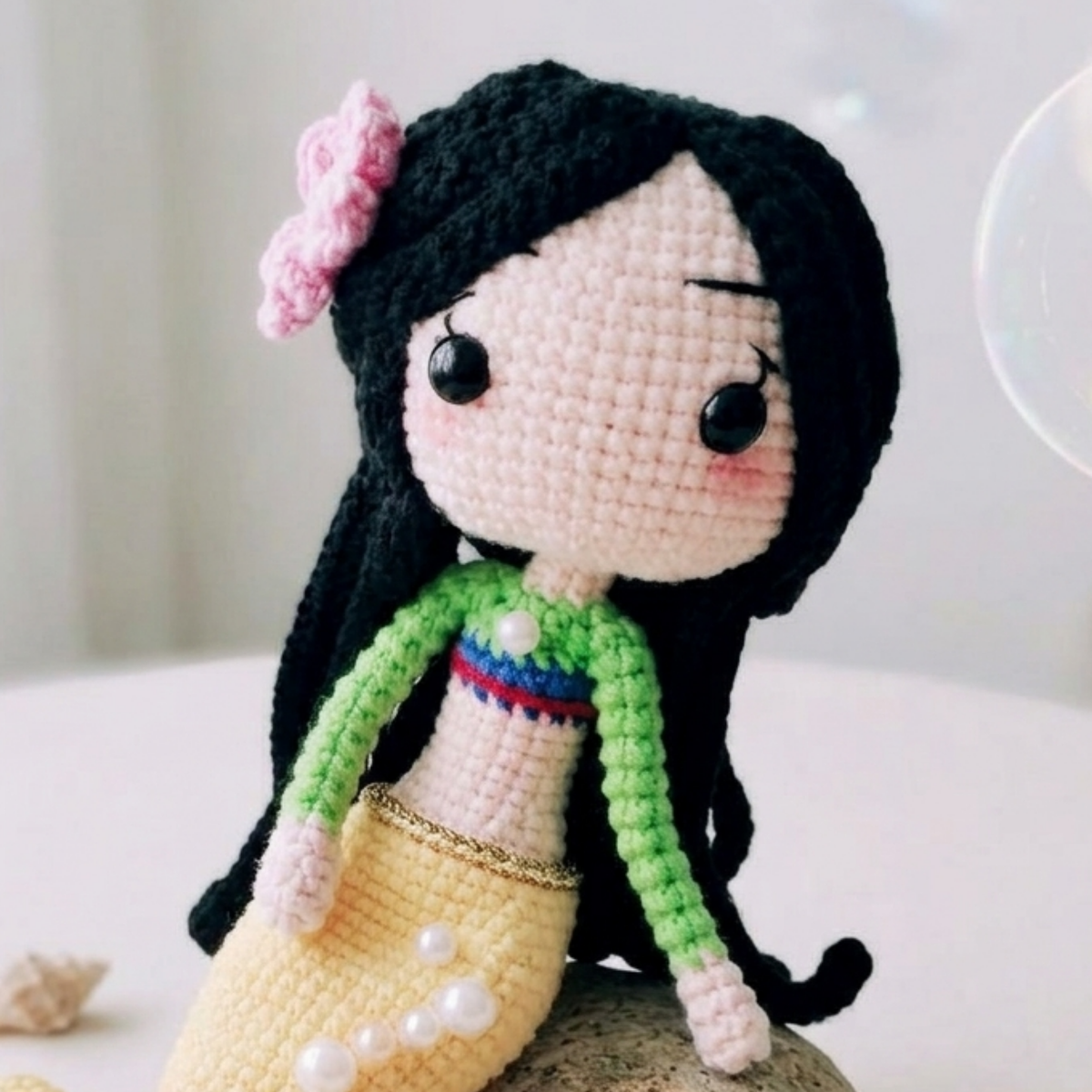 Crochet Mermaid Princess Mulan Doll Pattern