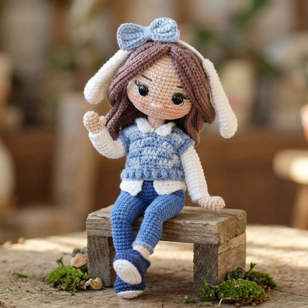 Crochet Mila Doll Pattern (With Bunny Friend)