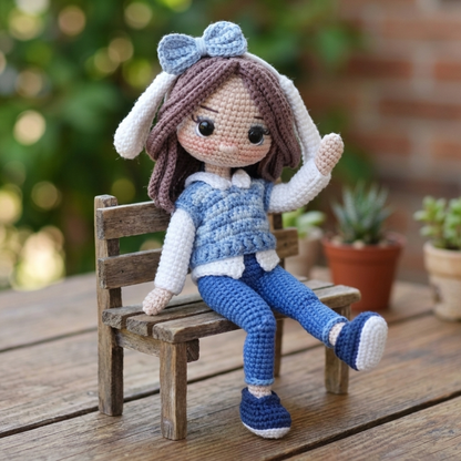 Crochet Mila Doll Pattern (With Bunny Friend)