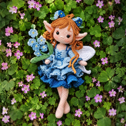 Crochet Mila the Forget-Me-Not Fairy Doll Pattern