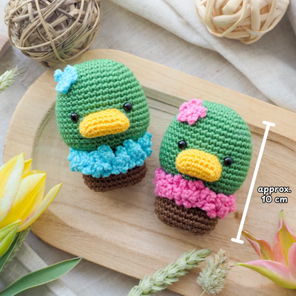 Crochet Mini Animals Pattern (Duck, Penguin, Sloth, Hippo, Rhino, Wolf)