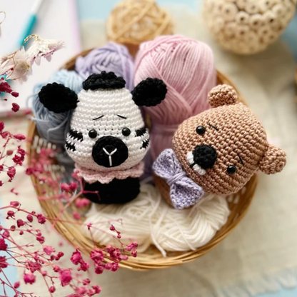 Crochet Mini Animal Toy Pattern (Donkey, Squirrel, Mouse, Snake, Beaver, Zebra)