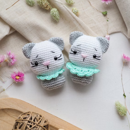 Crochet Mini Animals Pattern (Dog, Flamingo, Unicorn, Cat, Red Panda, Raccoon)