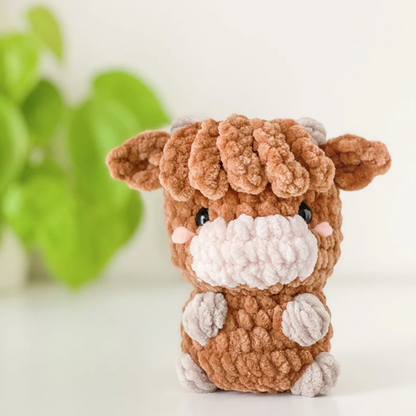 Crochet No Sew Cow Amigurumi Pattern (4-in-1)
