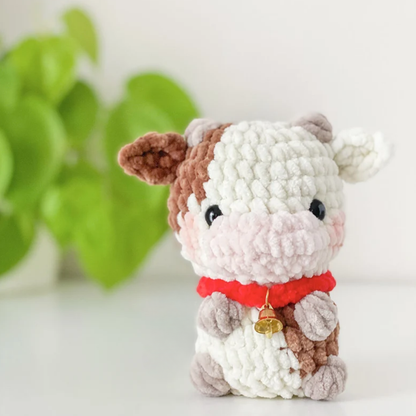 Crochet No Sew Cow Amigurumi Pattern (4-in-1)