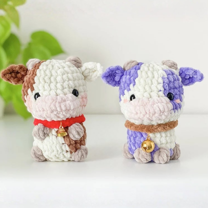 Crochet No Sew Cow Amigurumi Pattern (4-in-1)