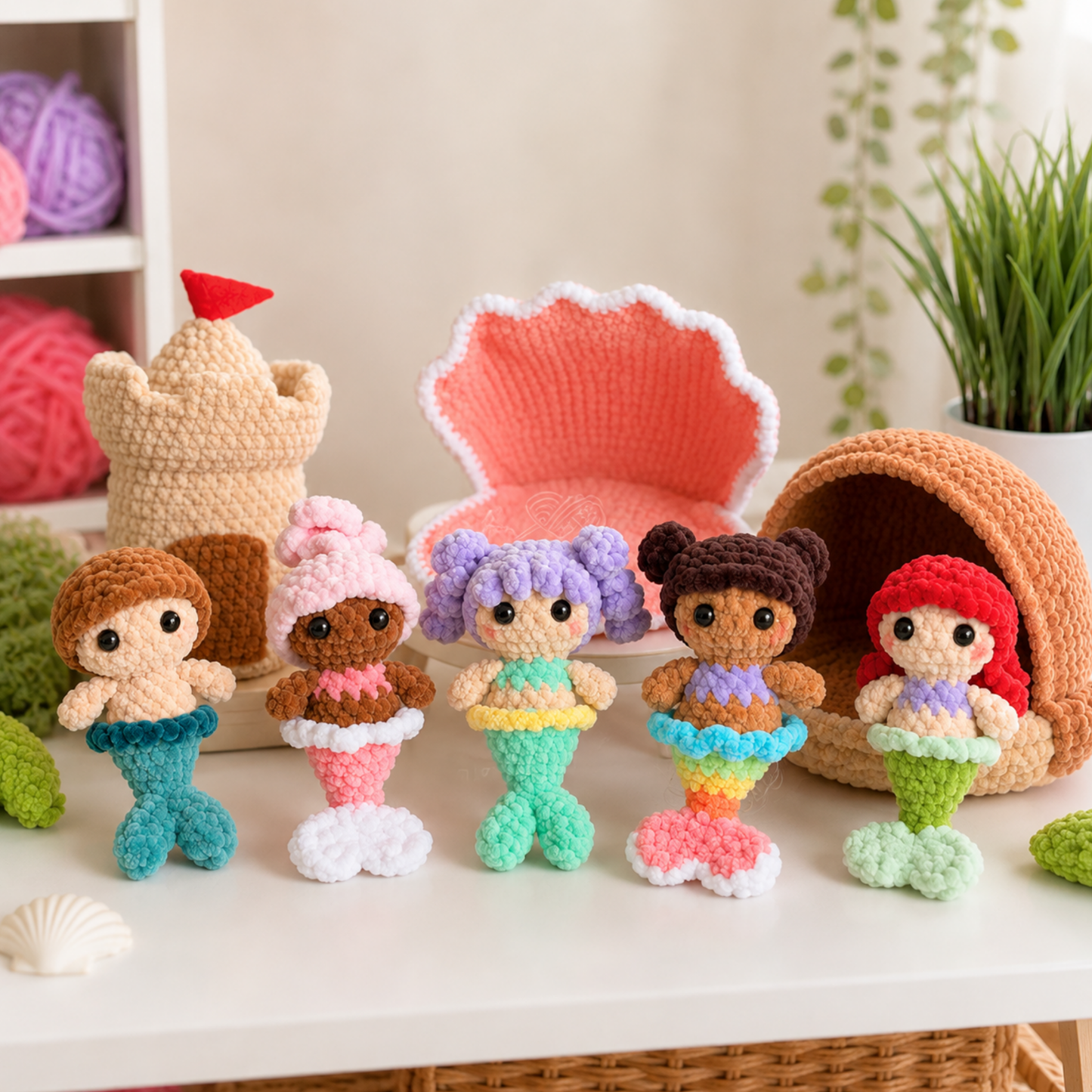 Crochet Hide-and-Sea Mermaids Pattern
