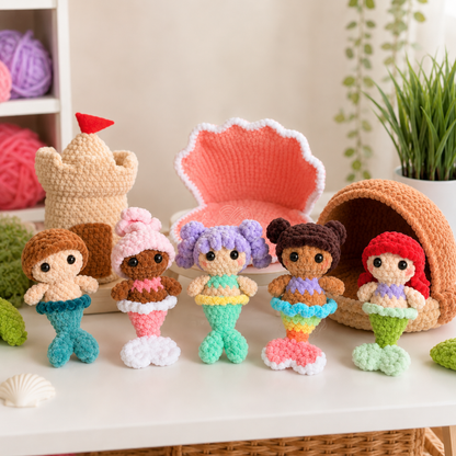 Crochet Hide-and-Sea Mermaids Pattern