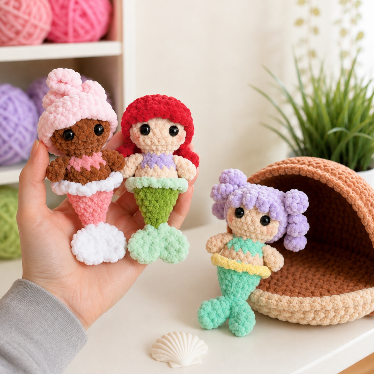 Crochet Hide-and-Sea Mermaids Pattern
