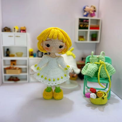 Crochet Mint Tulip Chibi Doll Pattern