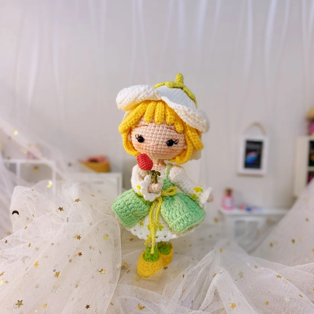 Crochet Mint Tulip Chibi Doll Pattern