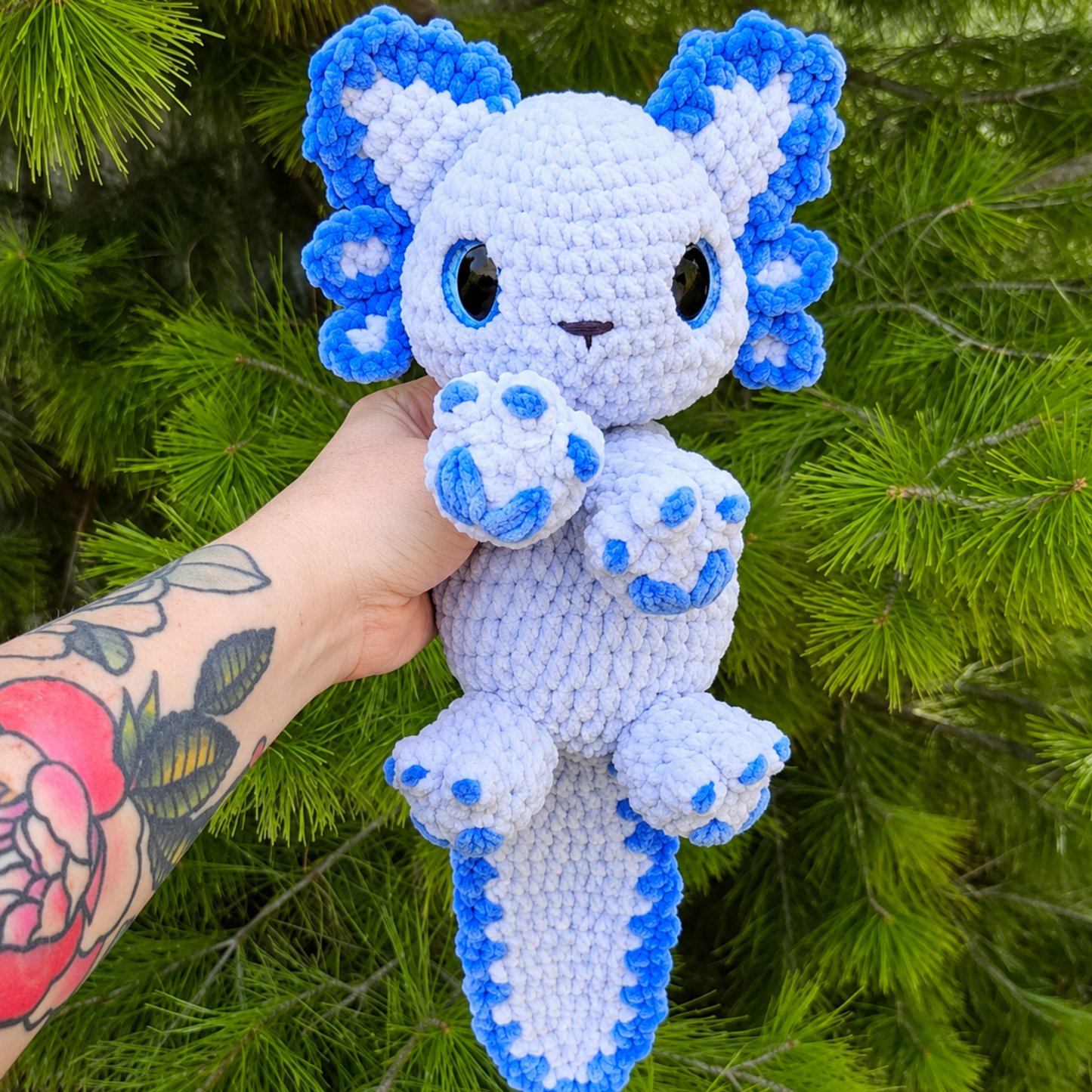 Crochet Mochi the Axolotl Kitty Pattern