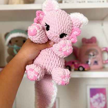 Crochet Mochi the Axolotl Kitty Pattern