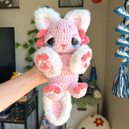Crochet Mochi the Axolotl Kitty Pattern