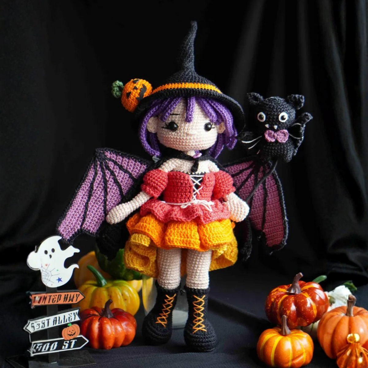Crochet MORGANA Halloween Doll Pattern