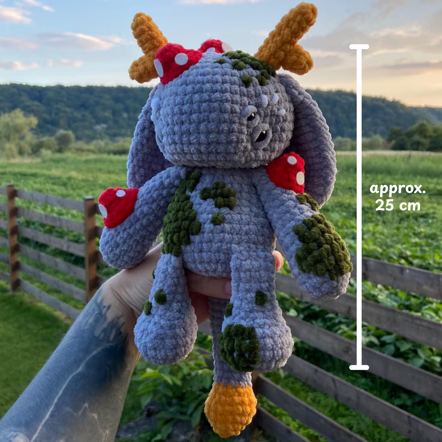 Crochet Forest Monster Amigurumi Pattern (Green Version)