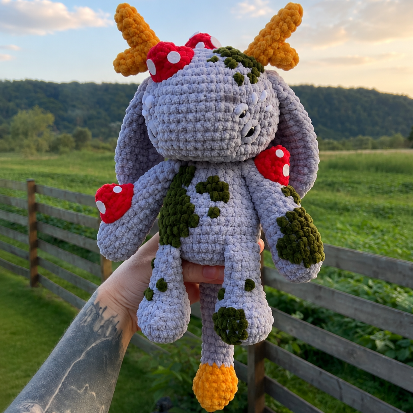 Crochet Forest Monster Amigurumi Pattern (Green Version)