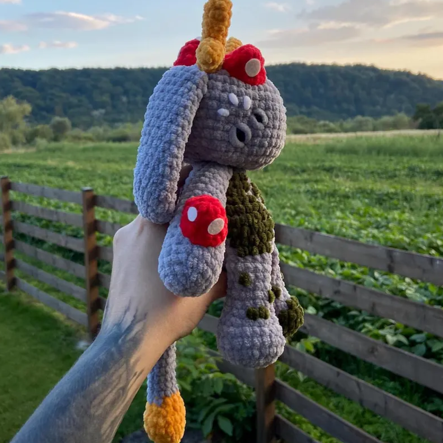 Crochet Forest Monster Amigurumi Pattern (Green Version)