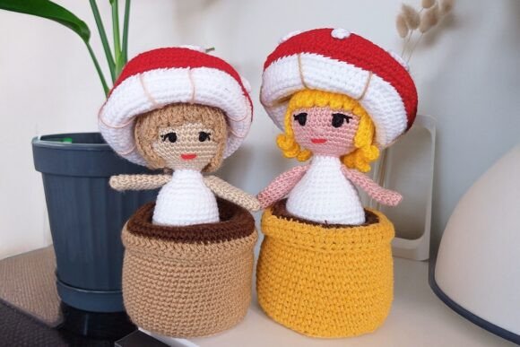 2 in 1 Mushroom Inside a Pot Crochet Pattern