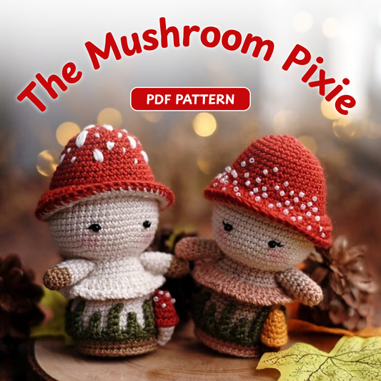 Crochet Mushroom Pixie Autumn Amigurumi Pattern