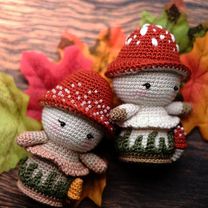 Crochet Mushroom Pixie Autumn Amigurumi Pattern