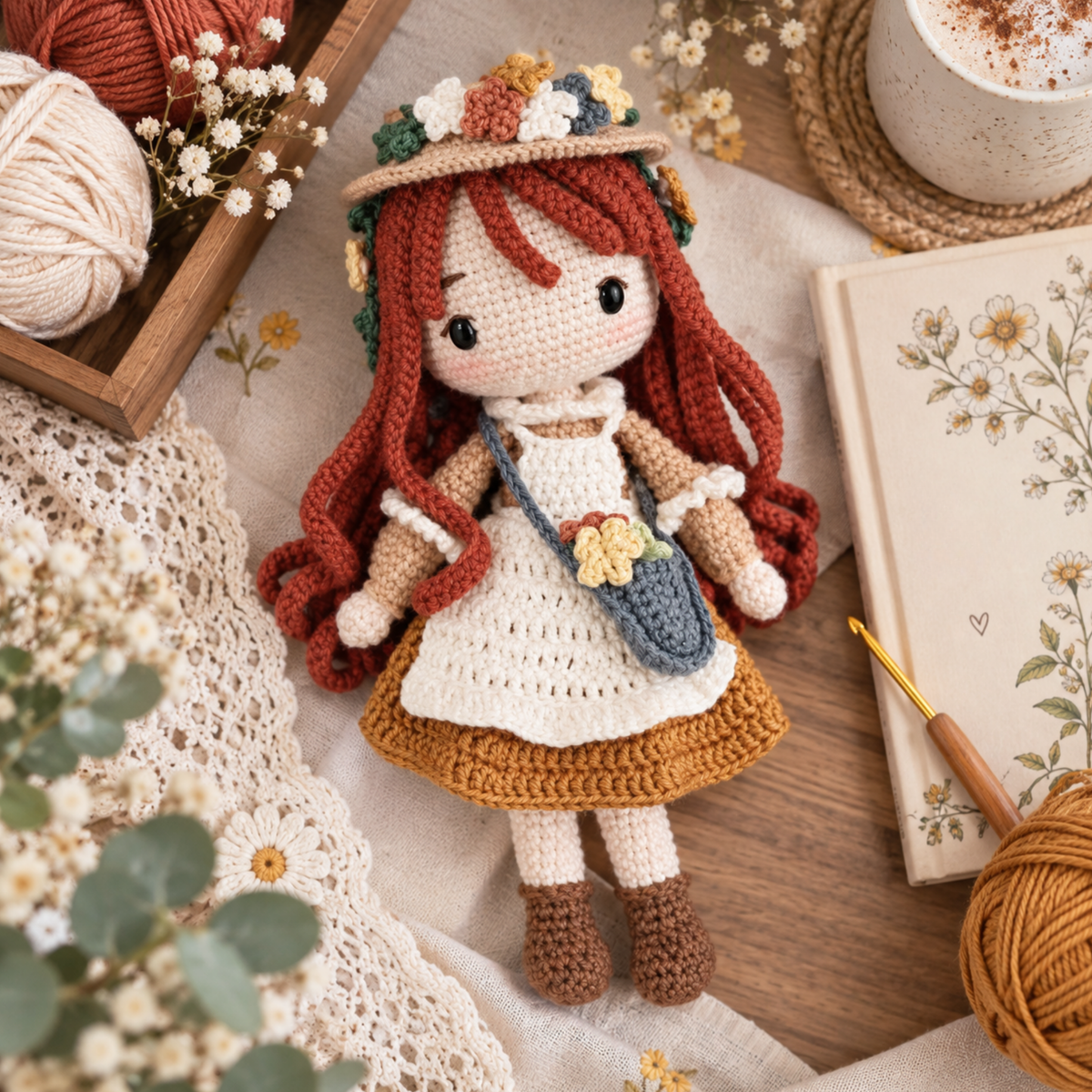 Crochet Nari the Autumn Doll Pattern