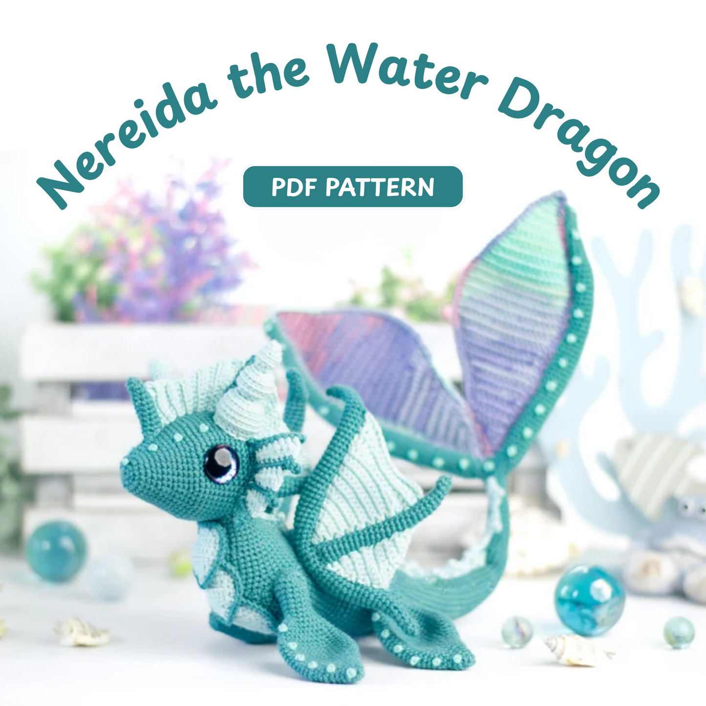 Crochet Nereida the Water Dragon Amigurumi Pattern