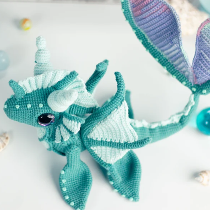 Crochet Nereida the Water Dragon Amigurumi Pattern