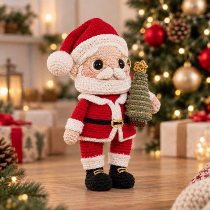 Crochet Sr. Noel Santa Claus Amigurumi Pattern (3 Figures)