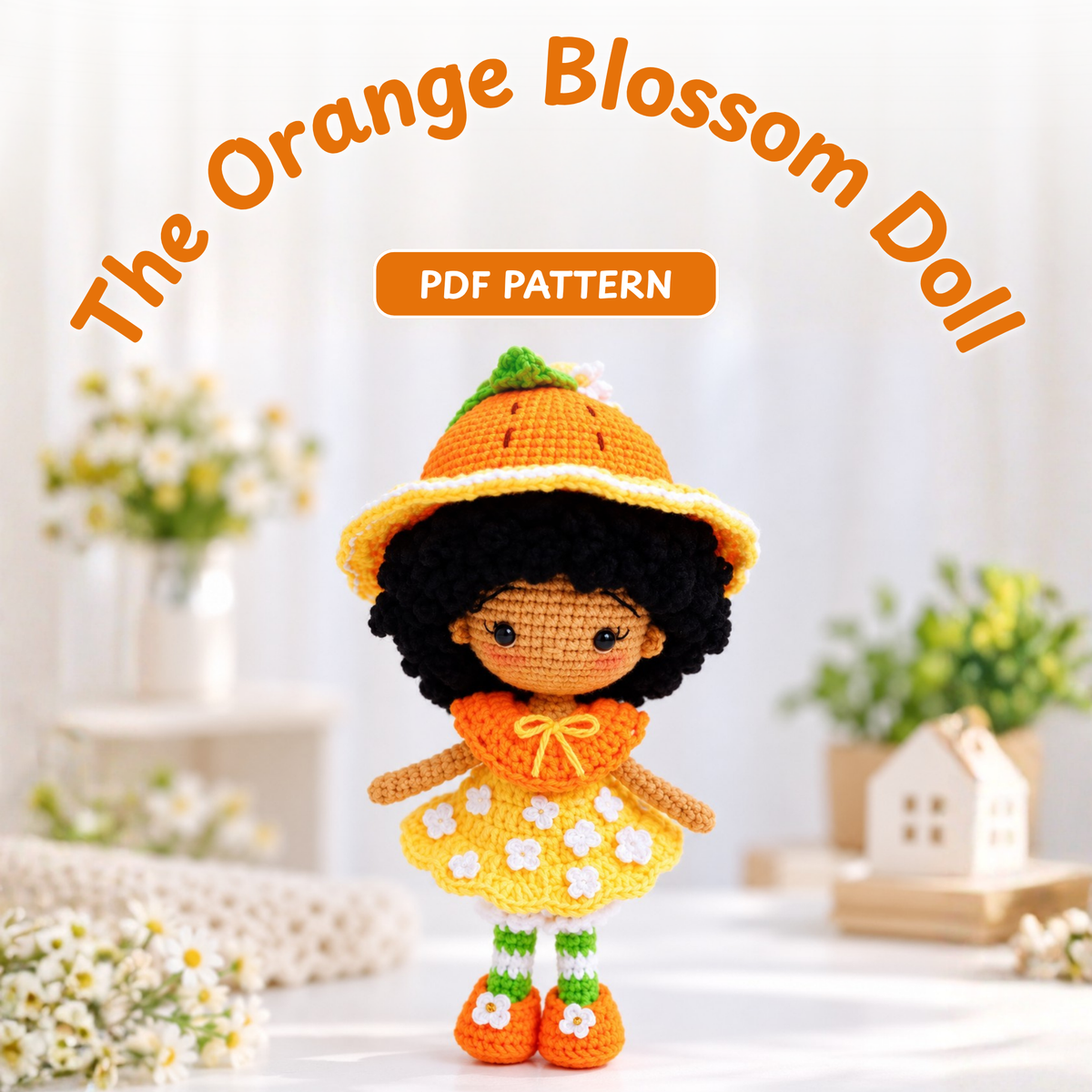 Crochet Orange Blossom Chibi Doll Pattern