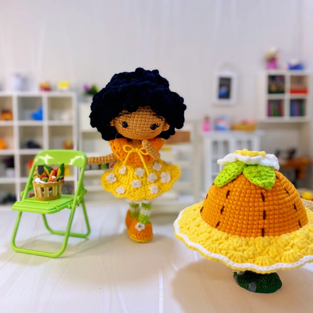 Crochet Orange Blossom Chibi Doll Pattern