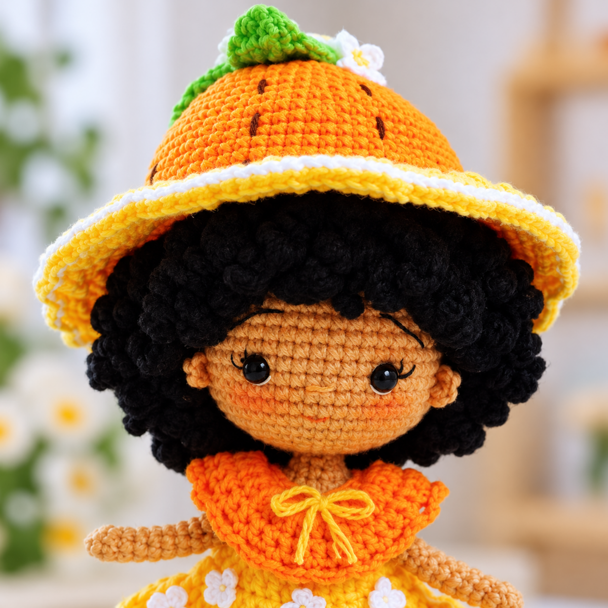 Crochet Orange Blossom Chibi Doll Pattern