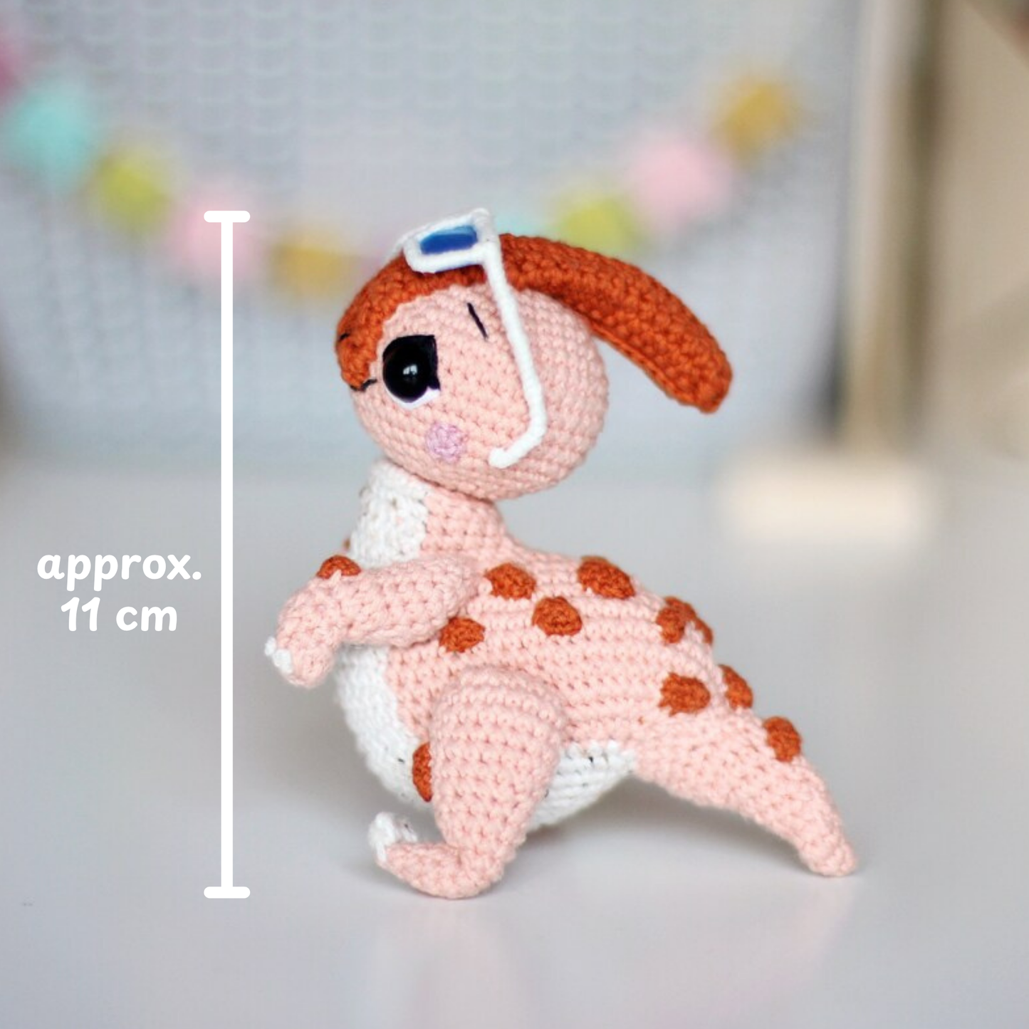 Crochet Parasaurolophus Dinosaur Amigurumi Pattern