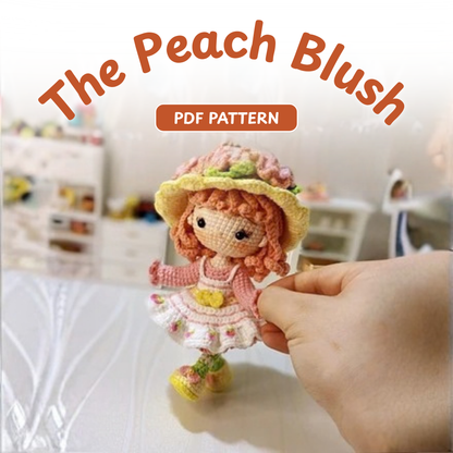 Crochet Peach Blush Chibi Doll Pattern