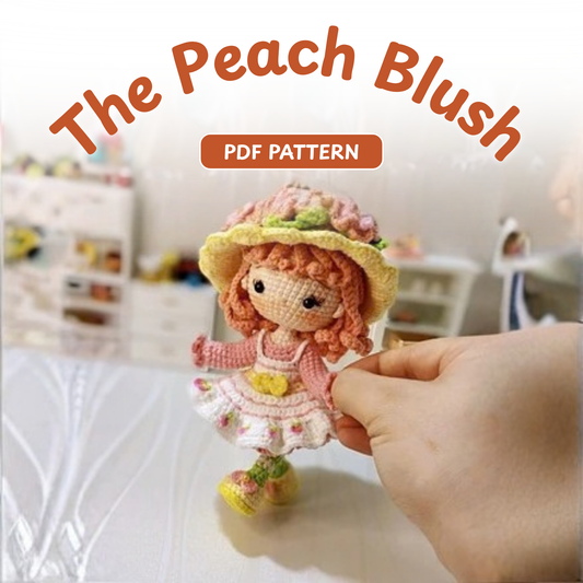 Crochet Peach Blush Chibi Doll Pattern
