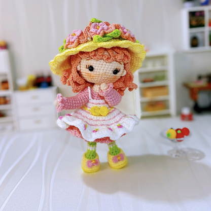 Crochet Peach Blush Chibi Doll Pattern