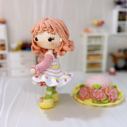 Crochet Peach Blush Chibi Doll Pattern