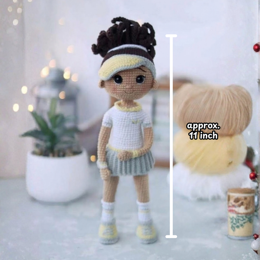 Crochet Penny the Tennis Player Doll Pattern