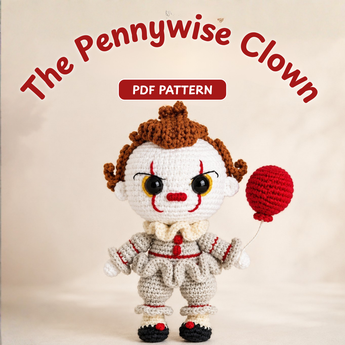 Crochet Pennywise Amigurumi Pattern
