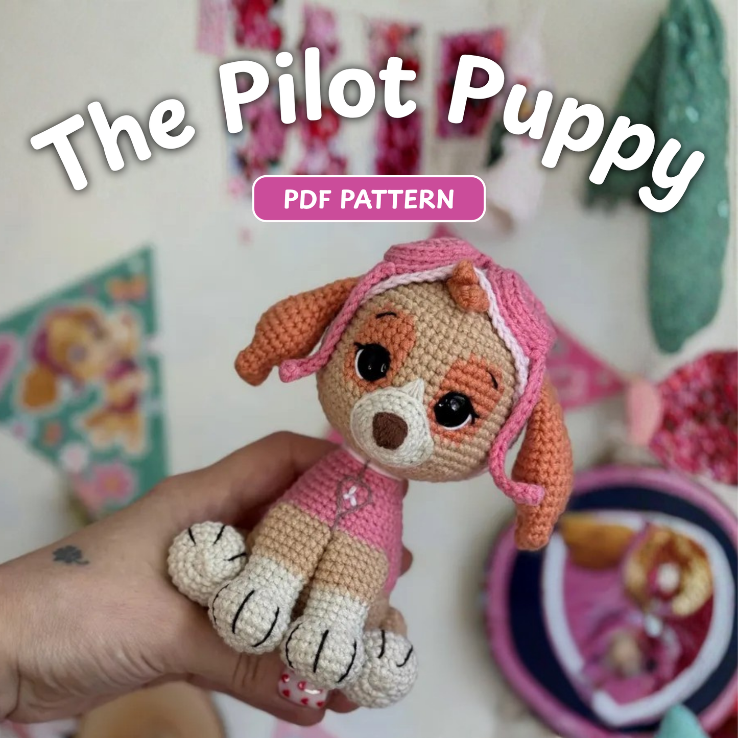 Crochet Pilot Puppy Amigurumi Pattern