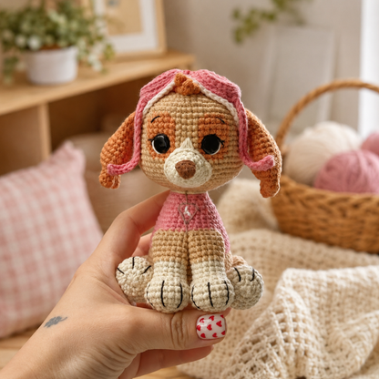Crochet Pilot Puppy Amigurumi Pattern